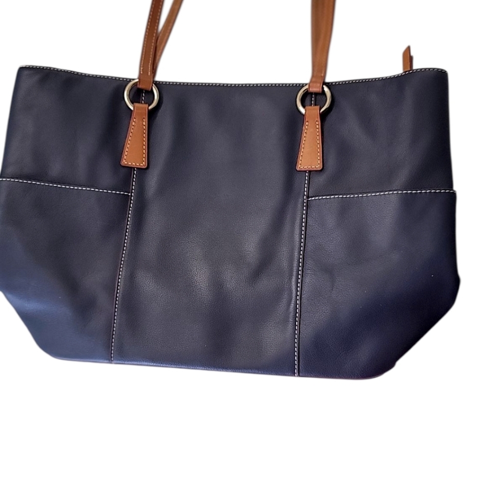 DOONEY & BOURKE WEXFORD HELENA NAVY TAN SHOPPER, EXCELLENT CONDITION, NWOT - Picture 3 of 7